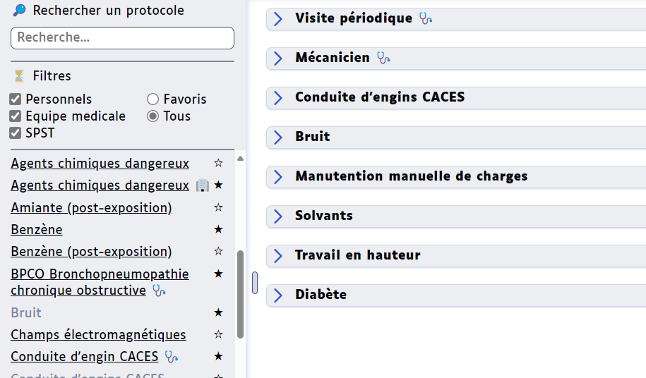 interface de création d'un nouveau protocole